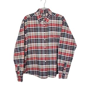 Cruel Girl Red and Blue Casual Button Down Shirt